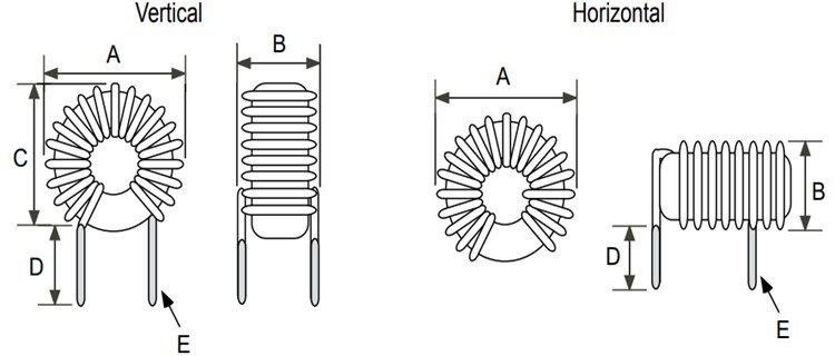 Mechanical Drawing - ICE Components I04 Series Output Power Chokes
